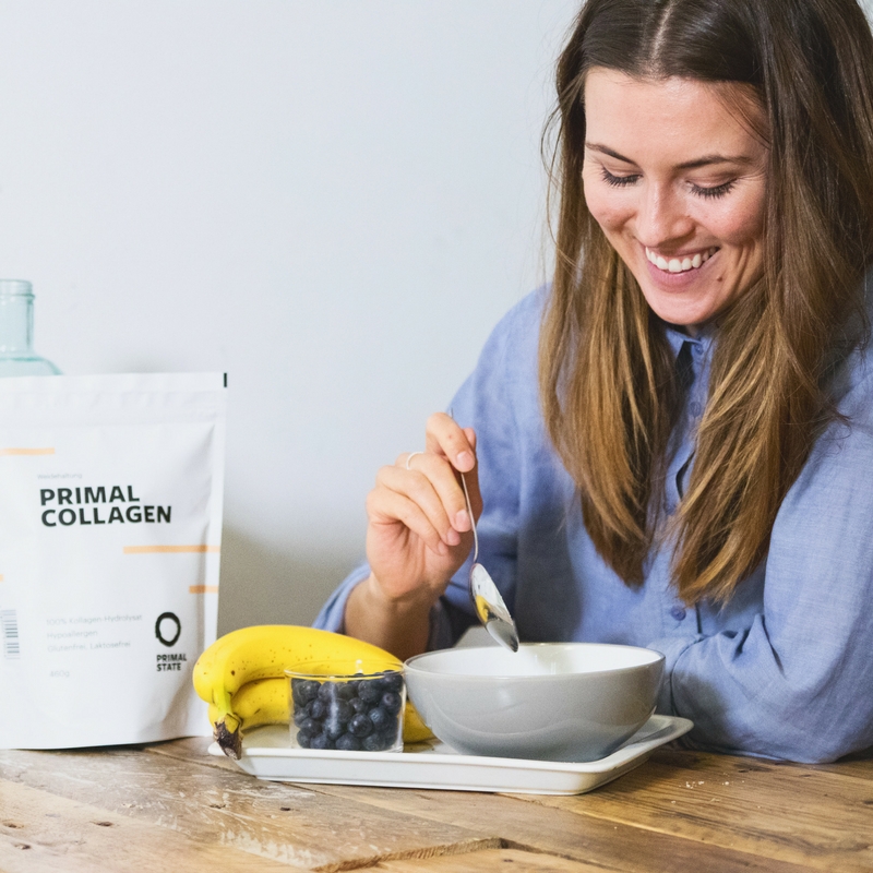 Kollagen Pulver in Benutzung