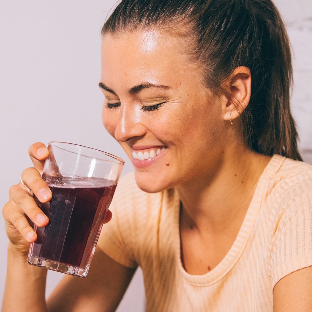 Fruchtpulver trinken